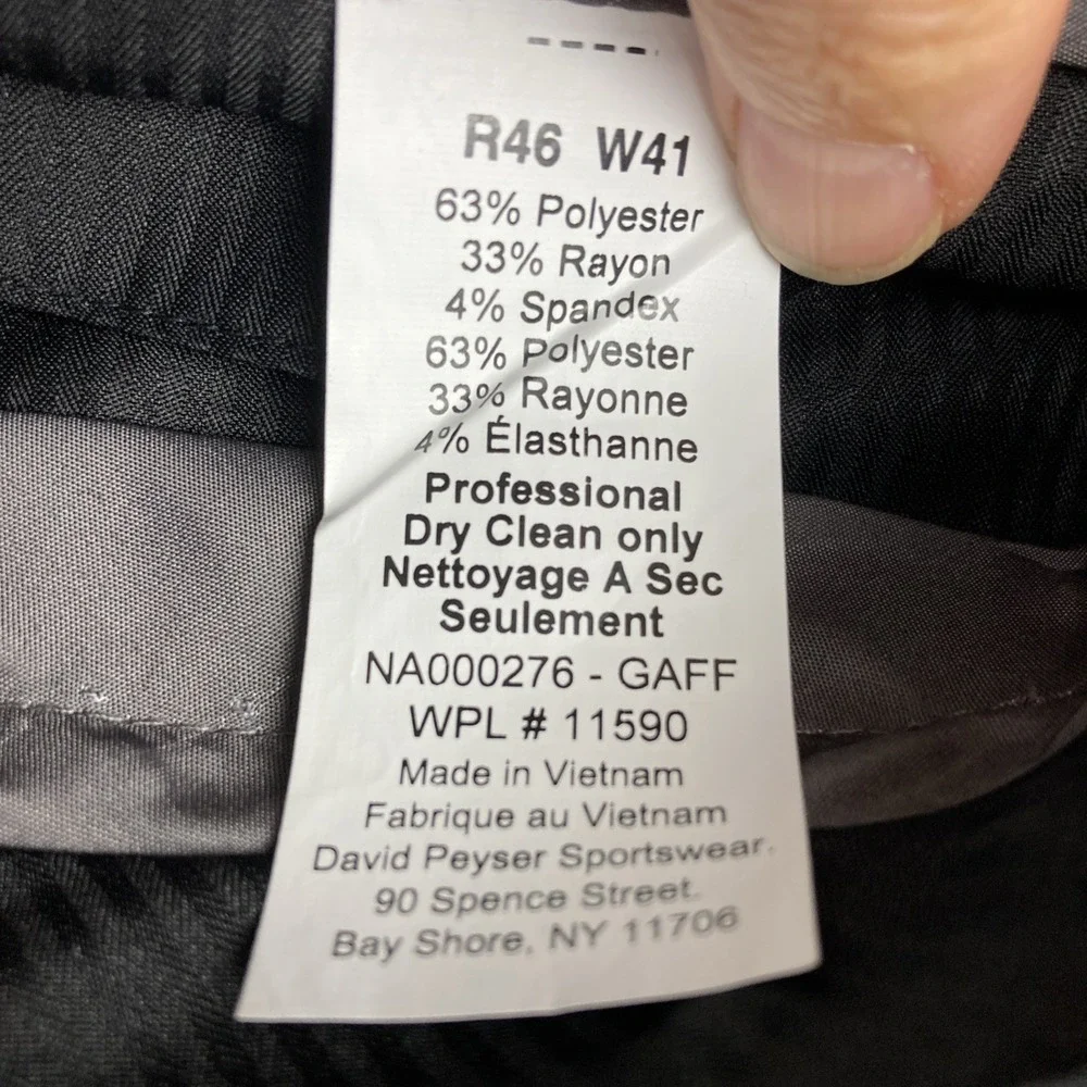 Nautica‎ Mens 2-pc Suit Blazer Jacket 46R Pants 41Wx29L Charcoal